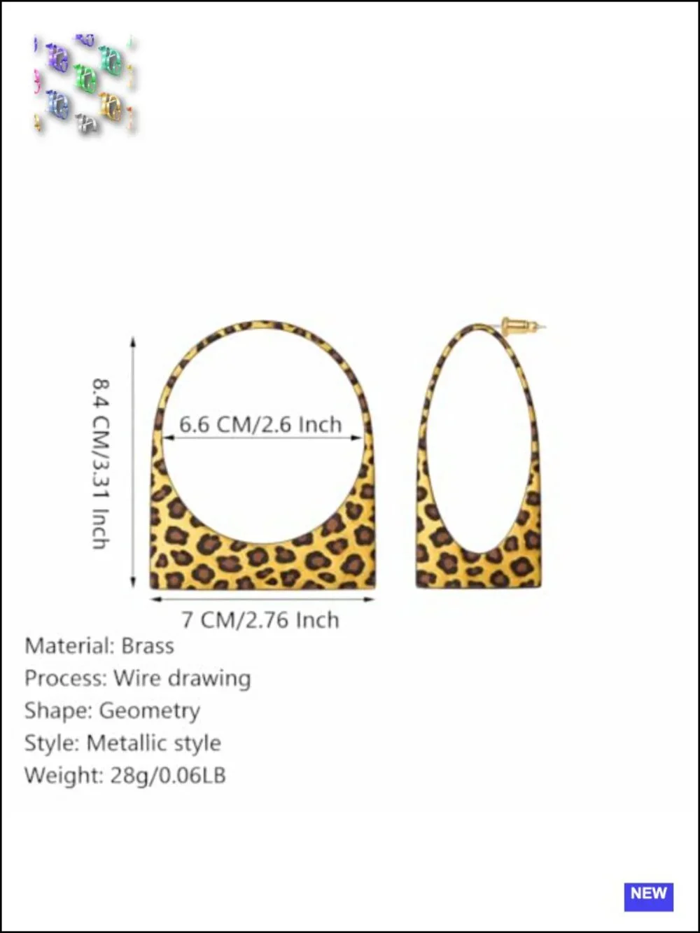 Chunky Large Statement Hoop Earrings, Geometric Thick Metal Lightweight Jewelry